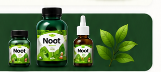 Noot plant food products with leaf graphic